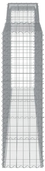 2 db íves horganyzott vas gabion kosár 400x50x160/180 cm
