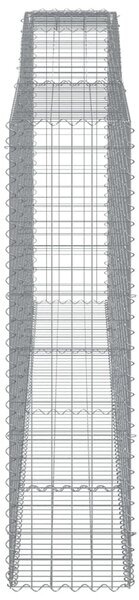 Íves horganyzott vas gabion kosár 400x50x180/200 cm