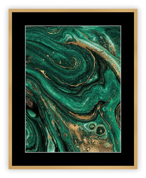 Abstract Green&Gold II kép 40 x 50 cm