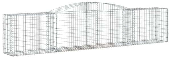 Íves horganyzott vas gabion kosár 400x50x80/100 cm