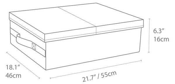 Underbed bézs tárolódoboz - Bigso Box of Sweden