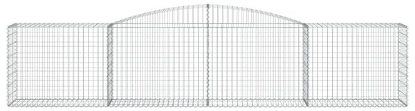 Íves horganyzott vas gabion kosár 400x50x80/100 cm