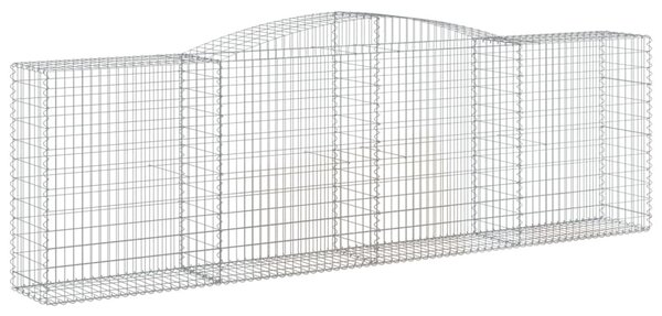Íves horganyzott vas gabion kosár 400x50x120/140 cm