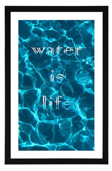 Poszter paszportuval idézettel - Water is life