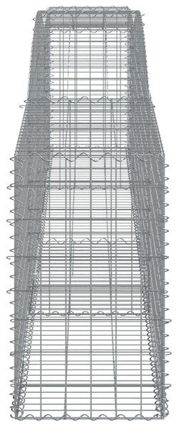 Íves horganyzott vas gabion kosár 400x50x80/100 cm