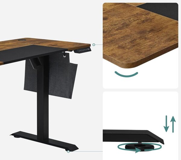 Állítható magasságú elektromos íróasztal memória funkcióval 120x60 cm