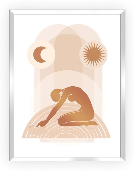 Yoga Figures II 30x40cm réz kép