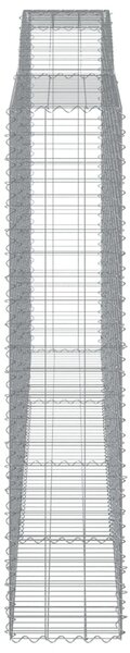 2 db íves horganyzott vas gabion kosár 400x50x220/240 cm
