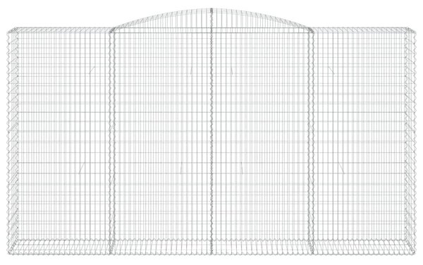 2 db íves horganyzott vas gabion kosár 400x50x220/240 cm
