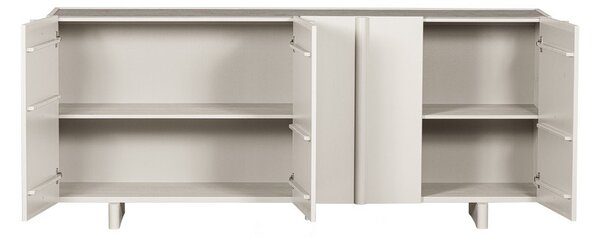 Krémszínű borovi fenyő alacsony moduláris komód 200x85 cm Basu – WOOOD