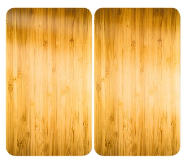 Edzett üveg tűzhely fedőlap szett 2 db-os 52x30 cm Wooden – Maximex