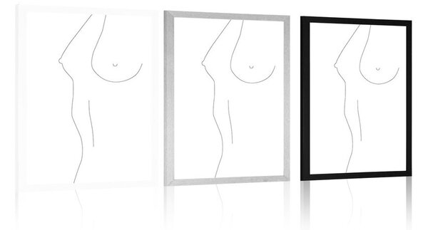 Poszter minimalista női sziluett