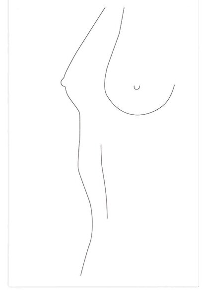 Poszter minimalista női sziluett