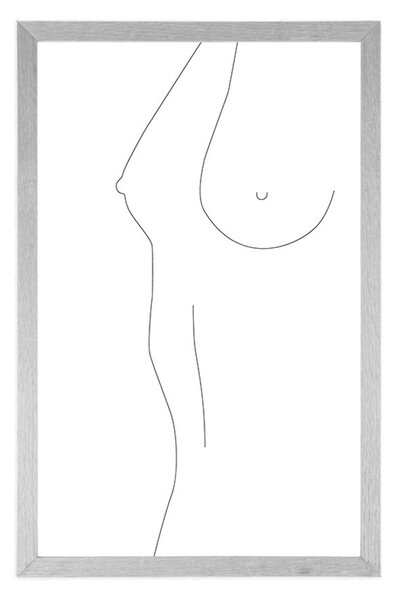 Poszter minimalista női sziluett