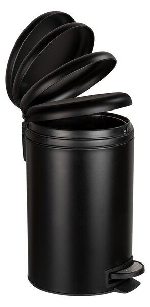 Leman Easy Close fekete szemetes, 12 l - Wenko