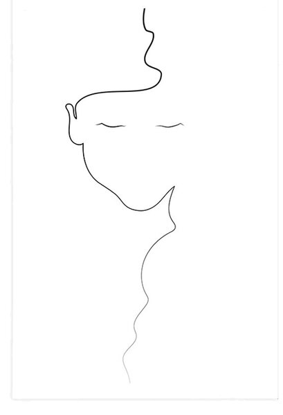 Poszter nő minimalista kivitelizésben