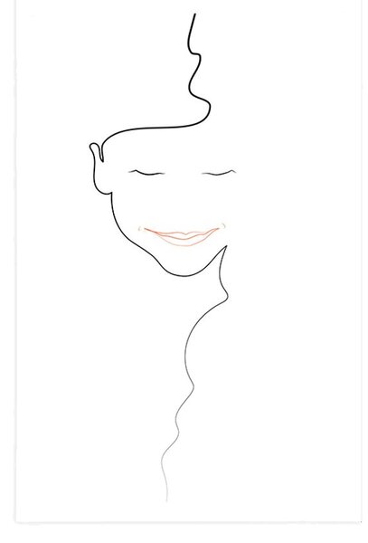 Poszter minimalista női arc