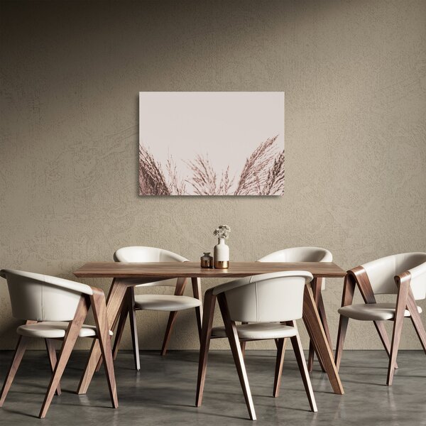 Üveg kép - Szárított fű (70x50 cm)