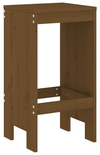 2 db mézbarna tömör fenyőfa bárszék 40x36x75 cm