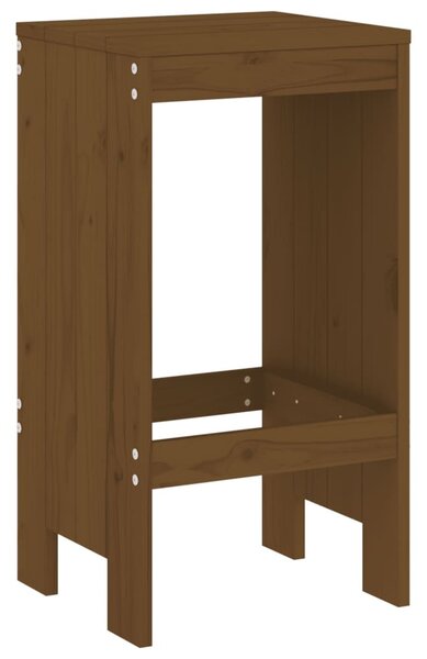 2 db mézbarna tömör fenyőfa bárszék 40x36x75 cm