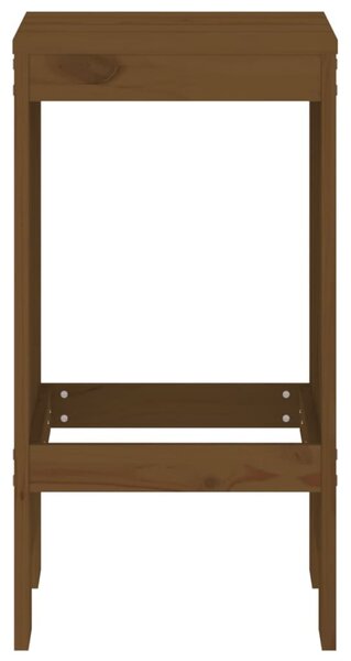 2 db mézbarna tömör fenyőfa bárszék 40x36x75 cm