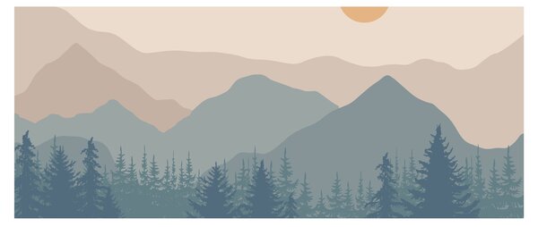 Kép - Türkiz hegység N⁰1 (120x50 cm)