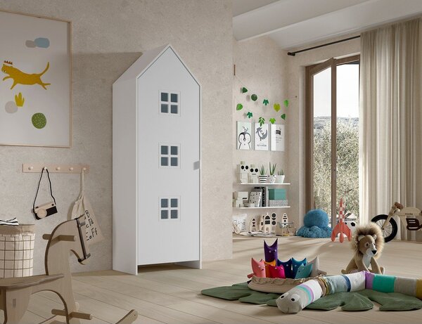 Fehér gyerek ruhásszekrény 58x172x37 cm Casami Bruges – Vipack