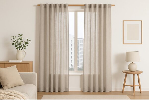 Bézs függöny 140x250 cm Valeta – Restilo