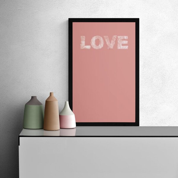 Poszter egyszerű Love felirattal