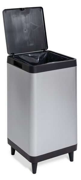 Ezüstszínű műanyag érintésre nyíló szemetes 80 l Berlino – DEA HOME