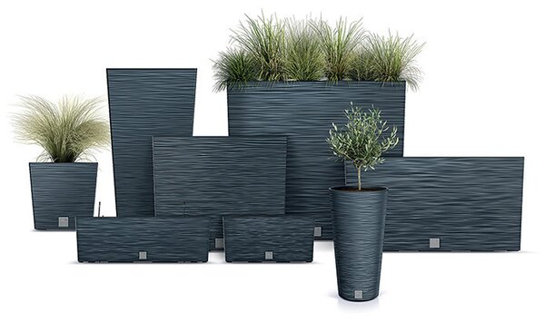 Furu Case Beton Virágláda 58 cm Bordázott, 4db-os csomag