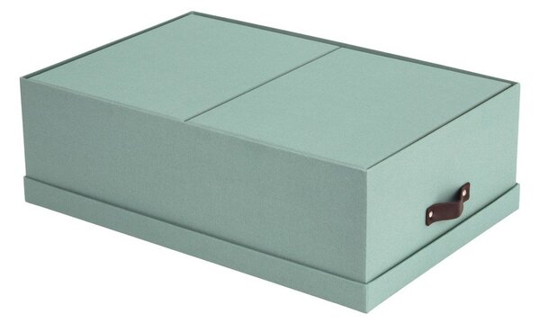 Mentazöld fedeles karton tárolódoboz szett 3 db-os 31x47x15 cm Inge – Bigso Box of Sweden