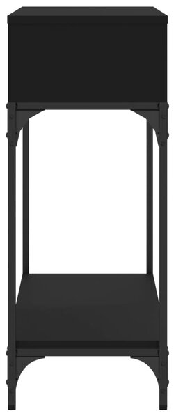 Fekete szerelt fa tálalóasztal 100 x 30,5 x 75 cm