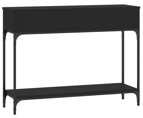 Fekete szerelt fa tálalóasztal 100 x 30,5 x 75 cm