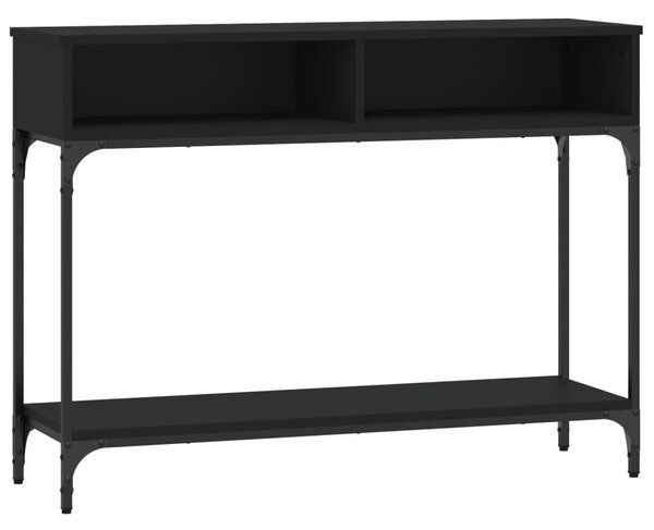 Fekete szerelt fa tálalóasztal 100 x 30,5 x 75 cm