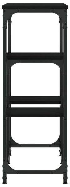 Fekete szerelt fa tálalóasztal 89,5x28x76 cm