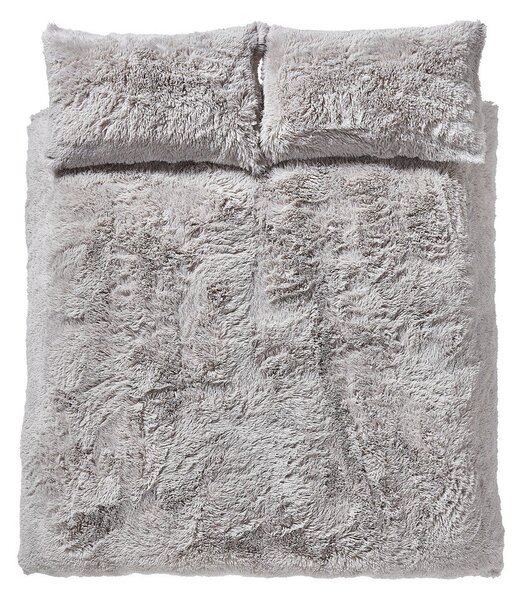Cuddly világosszürke mikroplüss ágyneműhuzat, 135 x 200 cm - Catherine Lansfield