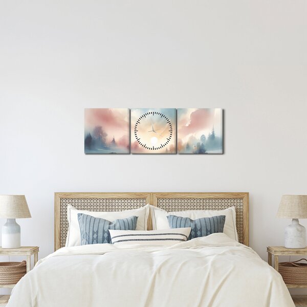 Kép - Elegáns tájkép (órával) (90x30 cm)