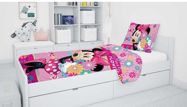 Egyszemélyes pamut gyerek ágyneműhuzat 140x200 cm Minnie – Jerry Fabrics