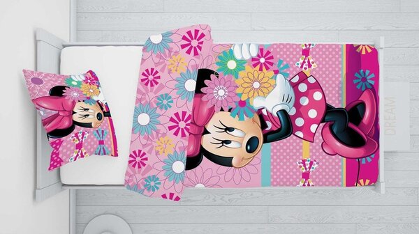 Egyszemélyes pamut gyerek ágyneműhuzat 140x200 cm Minnie – Jerry Fabrics