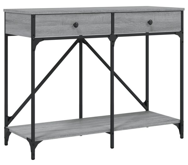 Szürke sonoma színű szerelt fa tálalóasztal 100 x 39 x 78,5 cm