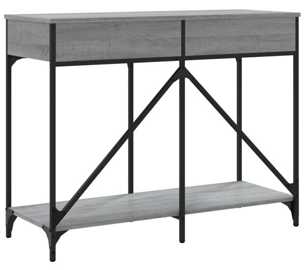 Szürke sonoma színű szerelt fa tálalóasztal 100 x 39 x 78,5 cm