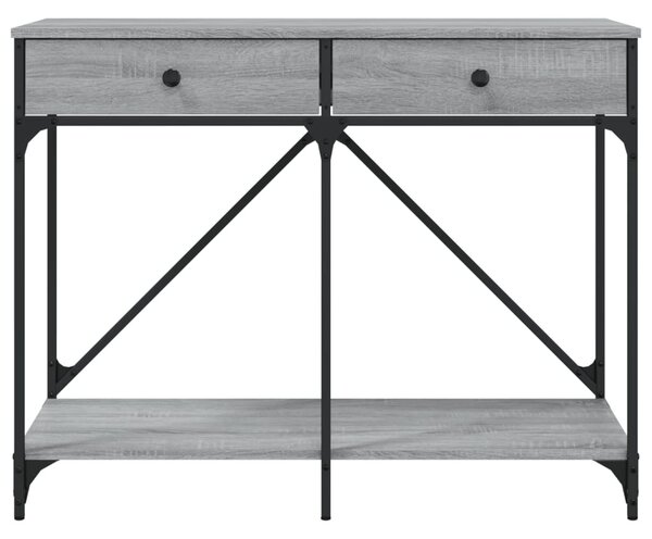 Szürke sonoma színű szerelt fa tálalóasztal 100 x 39 x 78,5 cm