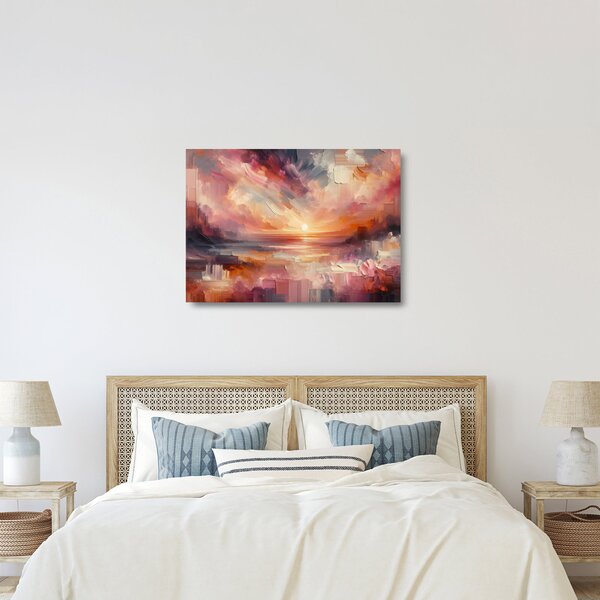 Üveg kép - Festett alkonyat (70x50 cm)