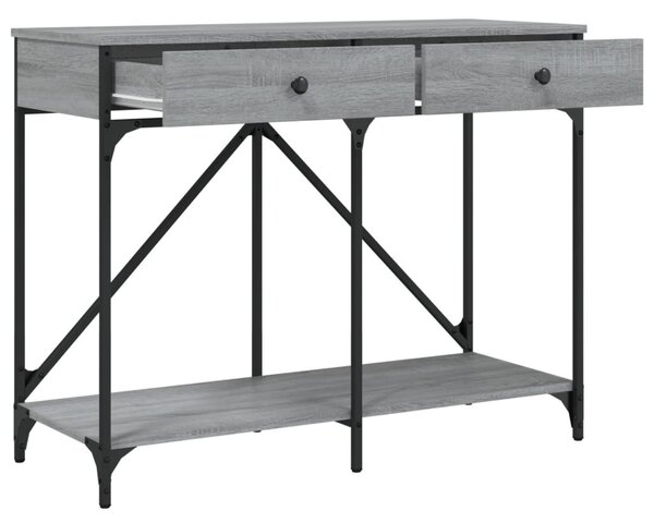 Szürke sonoma színű szerelt fa tálalóasztal 100 x 39 x 78,5 cm