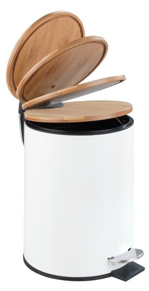 Tortona Bamboo fehér pedálos szemetes, 3 l - Wenko