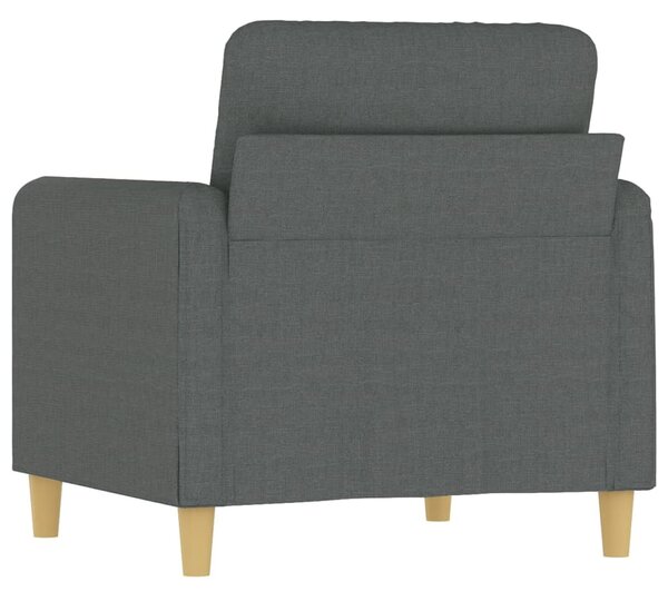 Sötétszürke szövet kanapéfotel 60 cm
