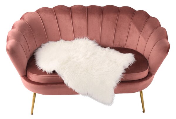 Pad Art-deco stílusban, rózsaszín Velvet anyag/gold chróm-arany, NOBLIN