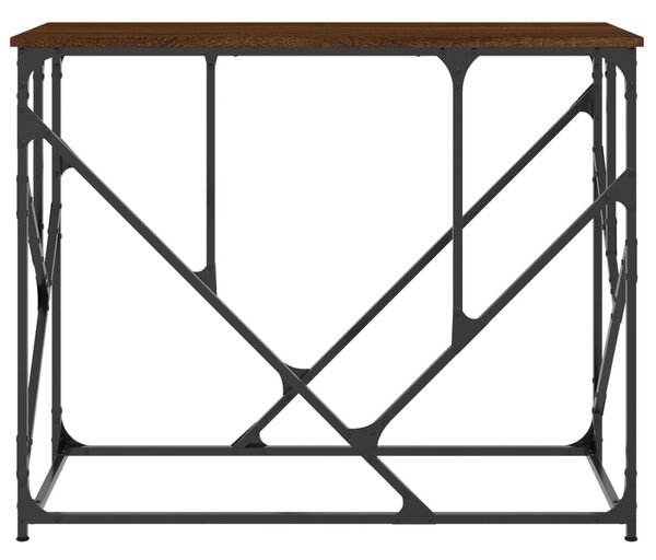 Barna tölgyszínű szerelt fa tálalóasztal 100x40x80 cm