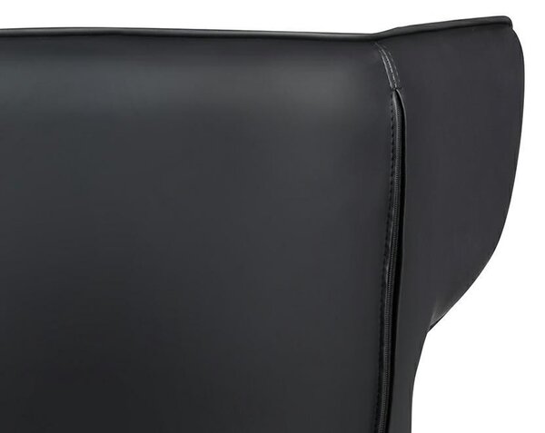 King Home VITA Forgó Fotel Velvet/PU Bőr Fekete